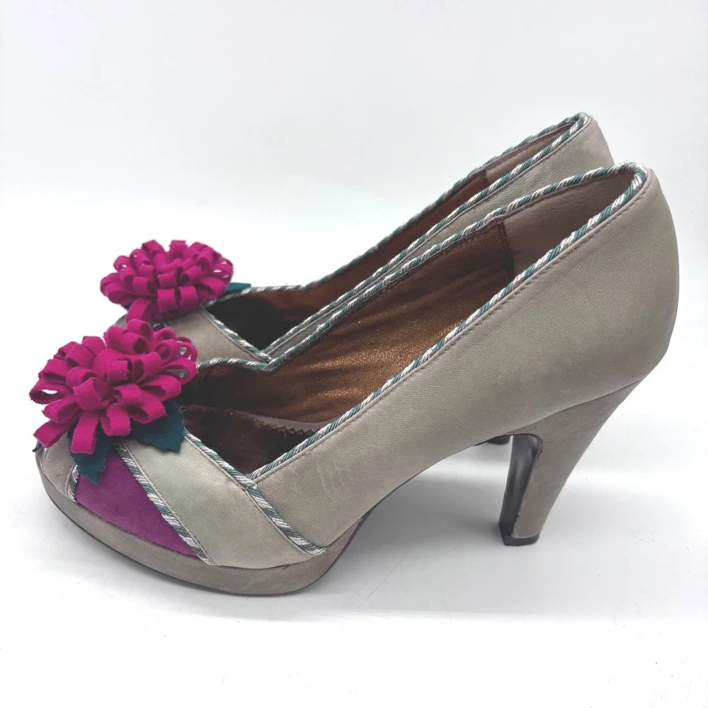 Poetic Licence Pop Star Peep Toe Heels Women Size 9 Magenta Whimsygoth